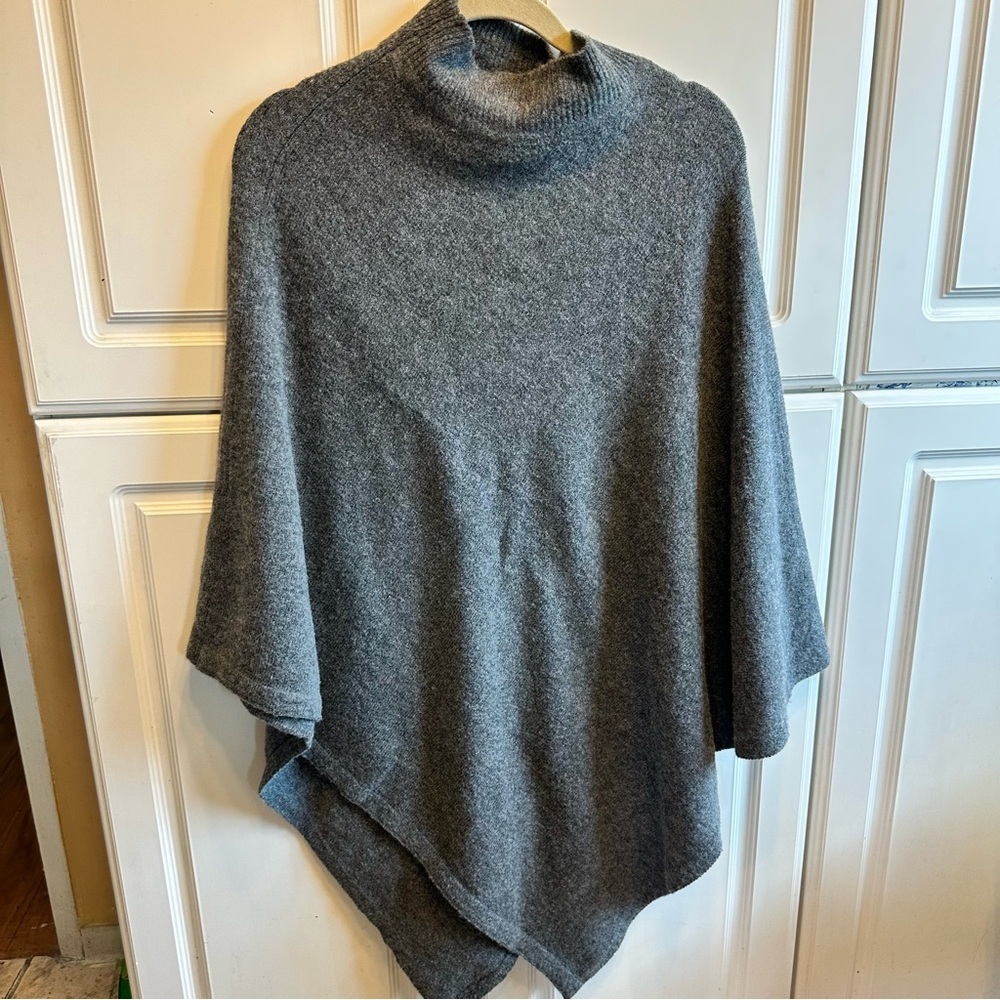 Cozy Gray Knit Poncho